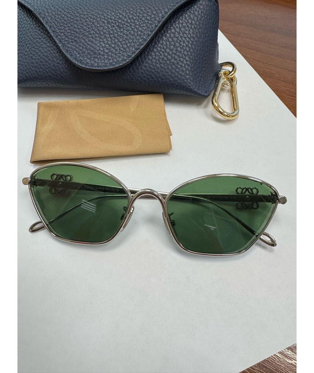 LOEWE Зеленые металлические солнцезащитные очки, фото 5