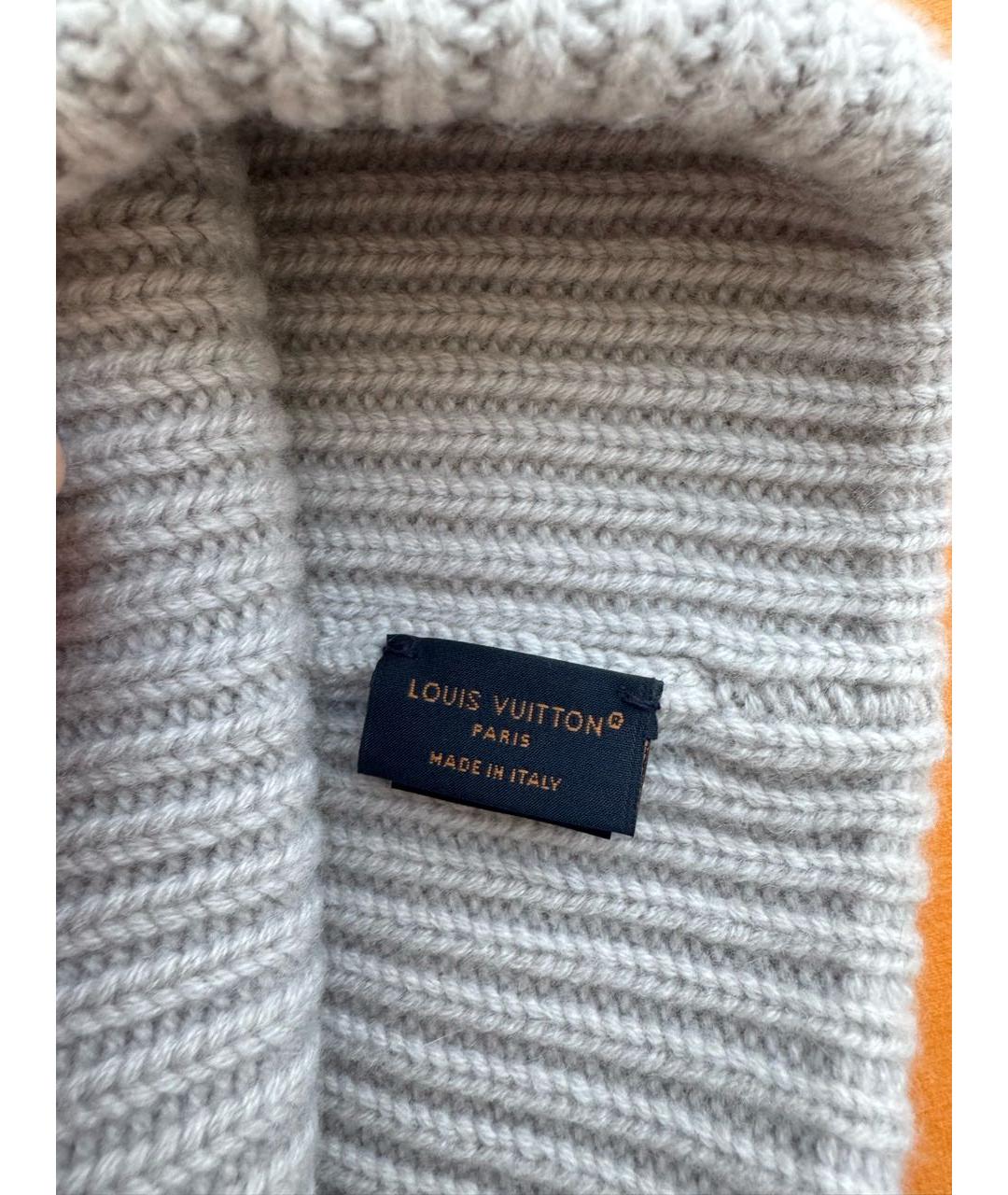 LOUIS VUITTON Серая кашемировая шапка, фото 3