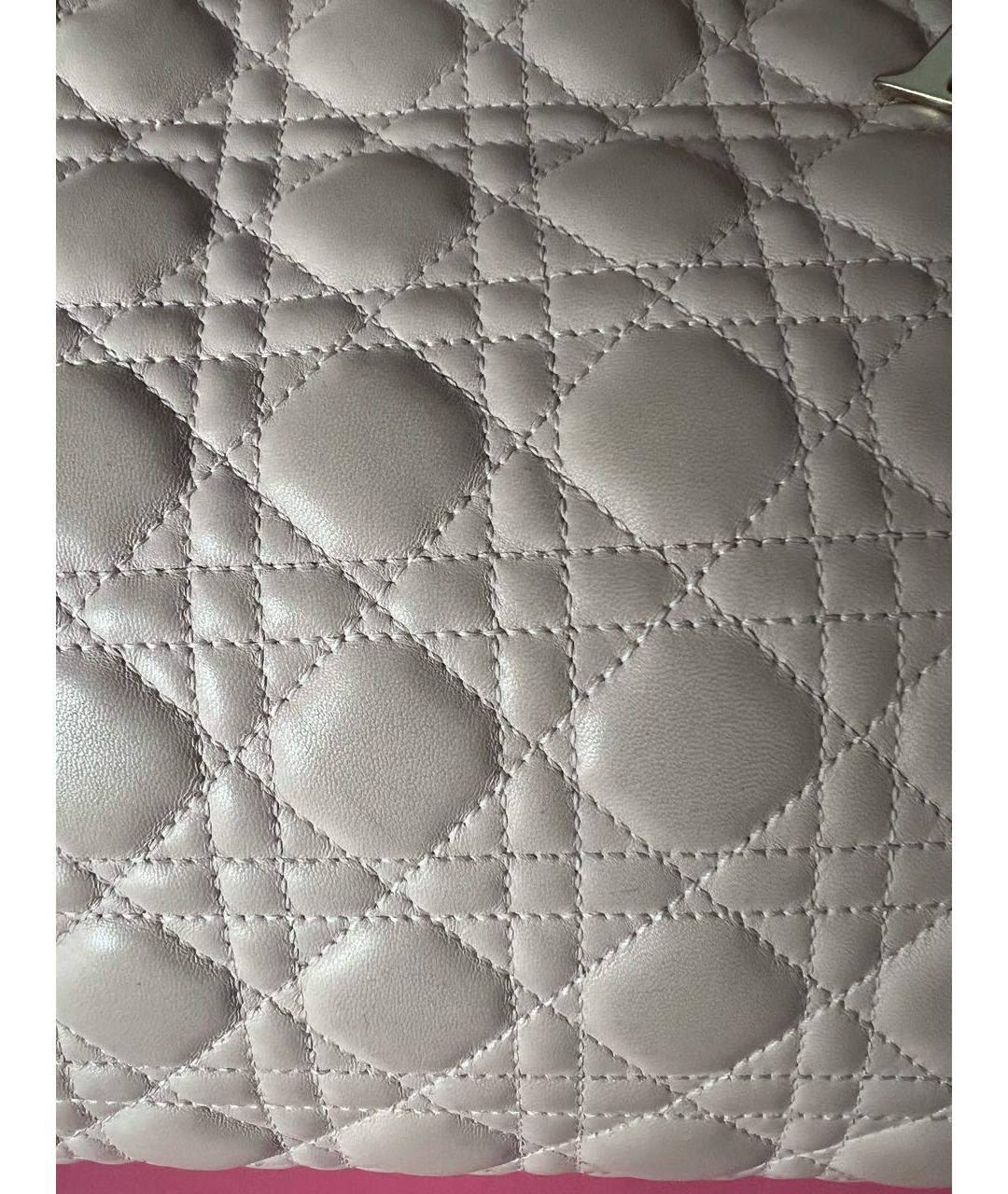 CHRISTIAN DIOR Розовая кожаная сумка через плечо, фото 3