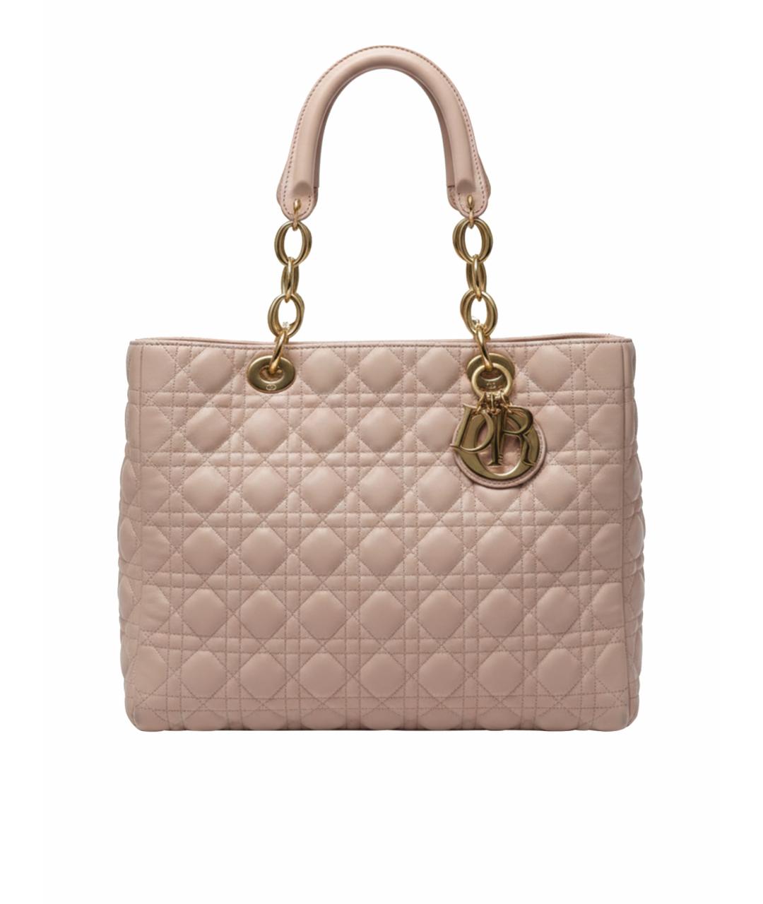 CHRISTIAN DIOR Розовая кожаная сумка через плечо, фото 1