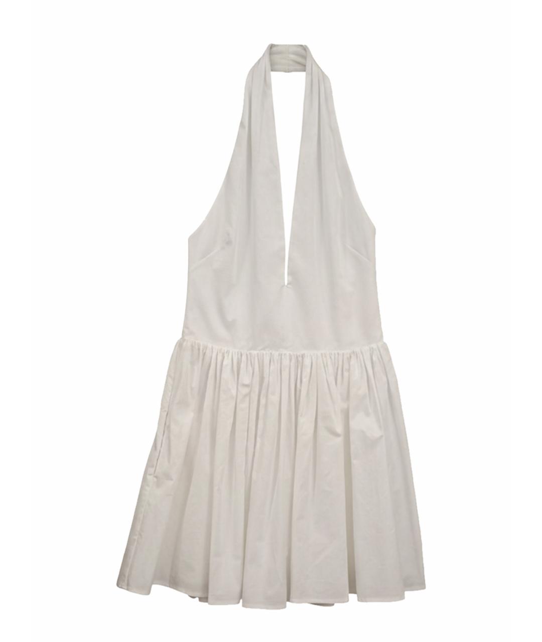 CULT GAIA Белое хлопковое коктейльное платье, фото 1