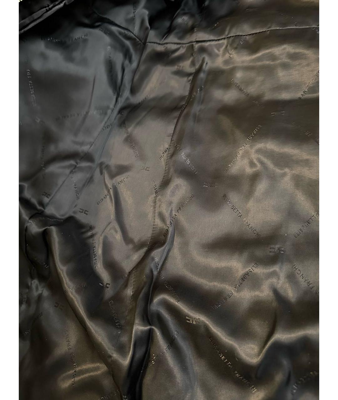ELISABETTA FRANCHI Черный полиэстеровый пуховик, фото 2