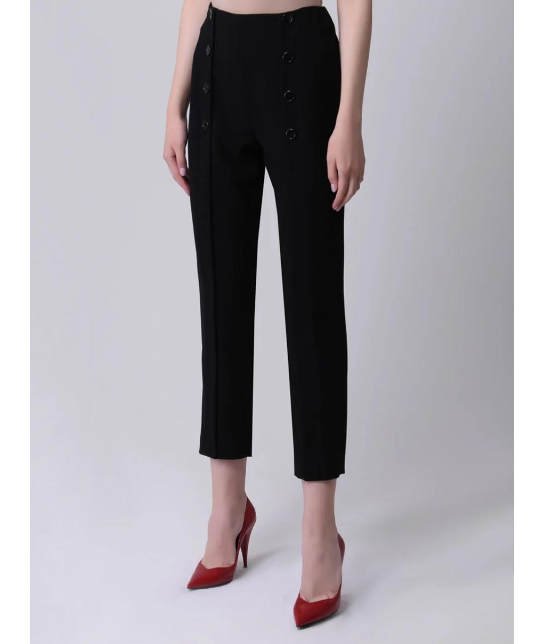 ALEXANDER MCQUEEN Синие шерстяные прямые брюки, фото 7