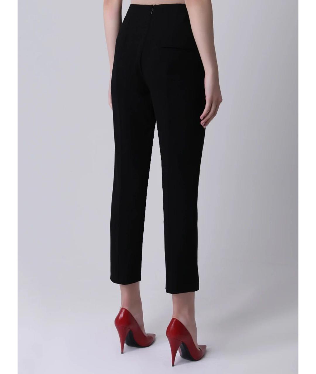 ALEXANDER MCQUEEN Синие шерстяные прямые брюки, фото 8