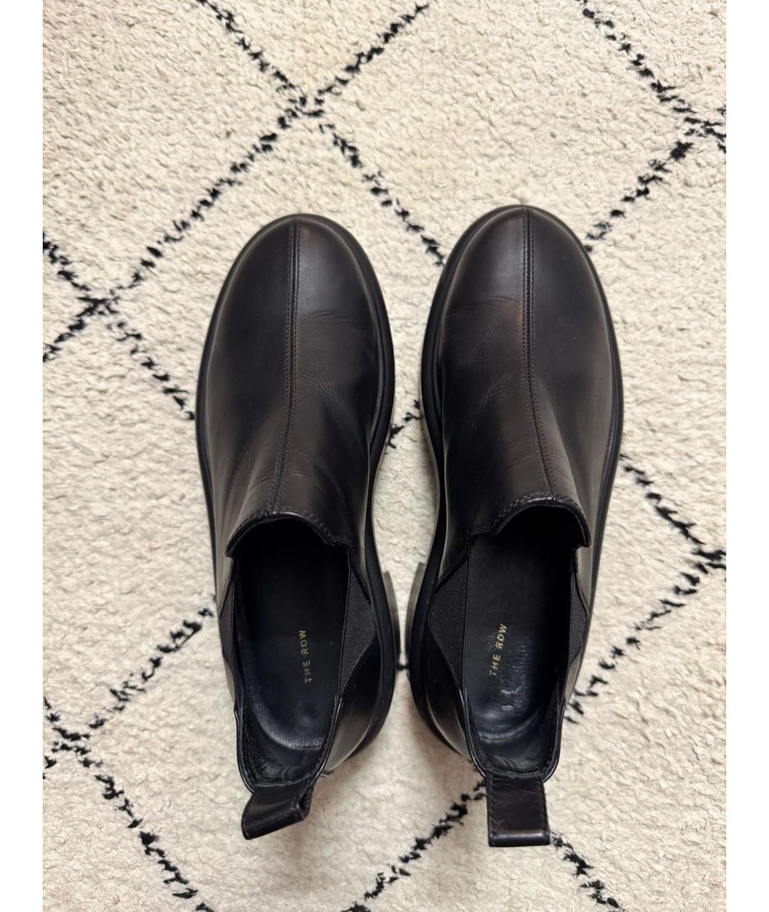 THE ROW Черные кожаные брогги и оксфорды, фото 3