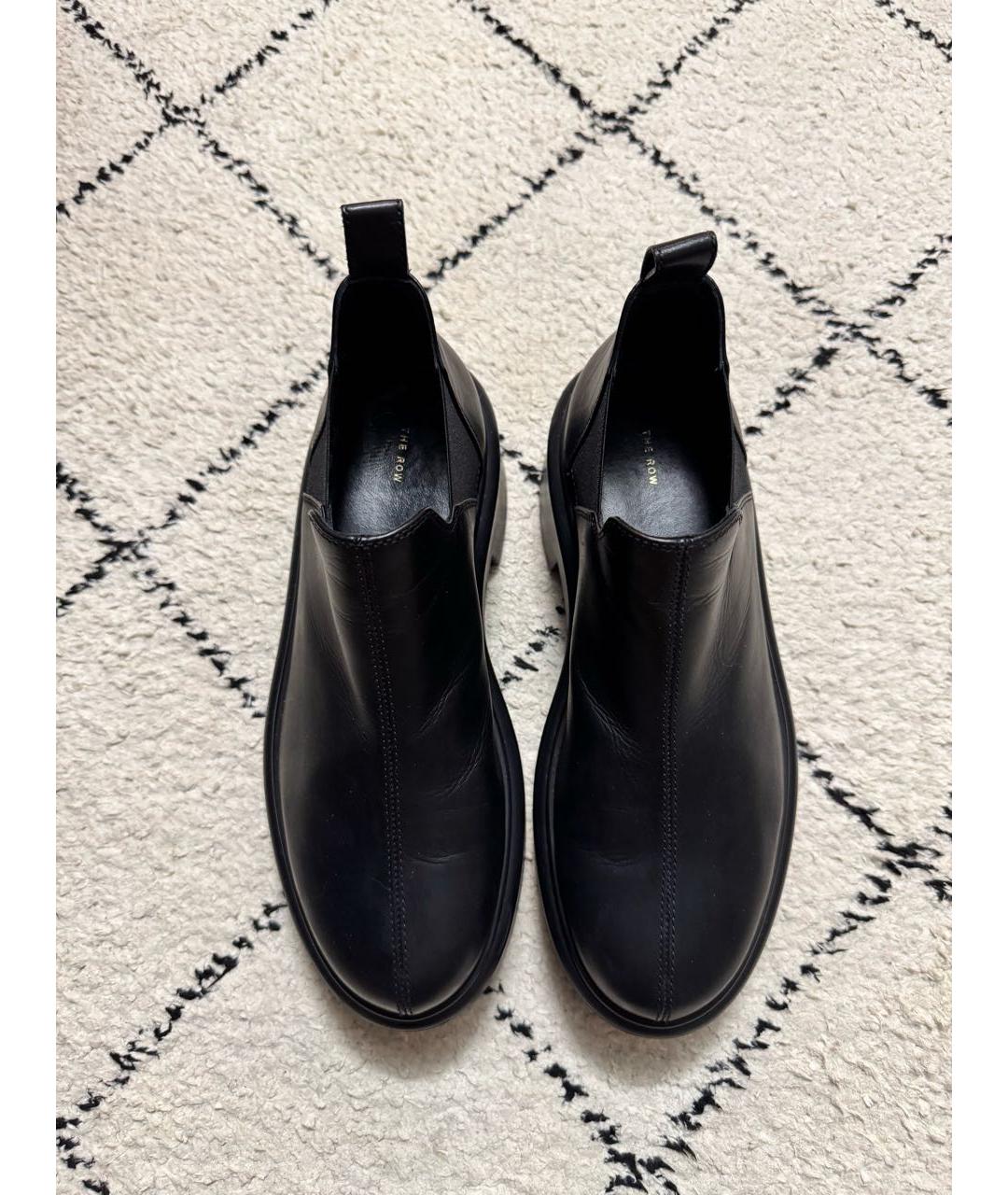 THE ROW Черные кожаные брогги и оксфорды, фото 2