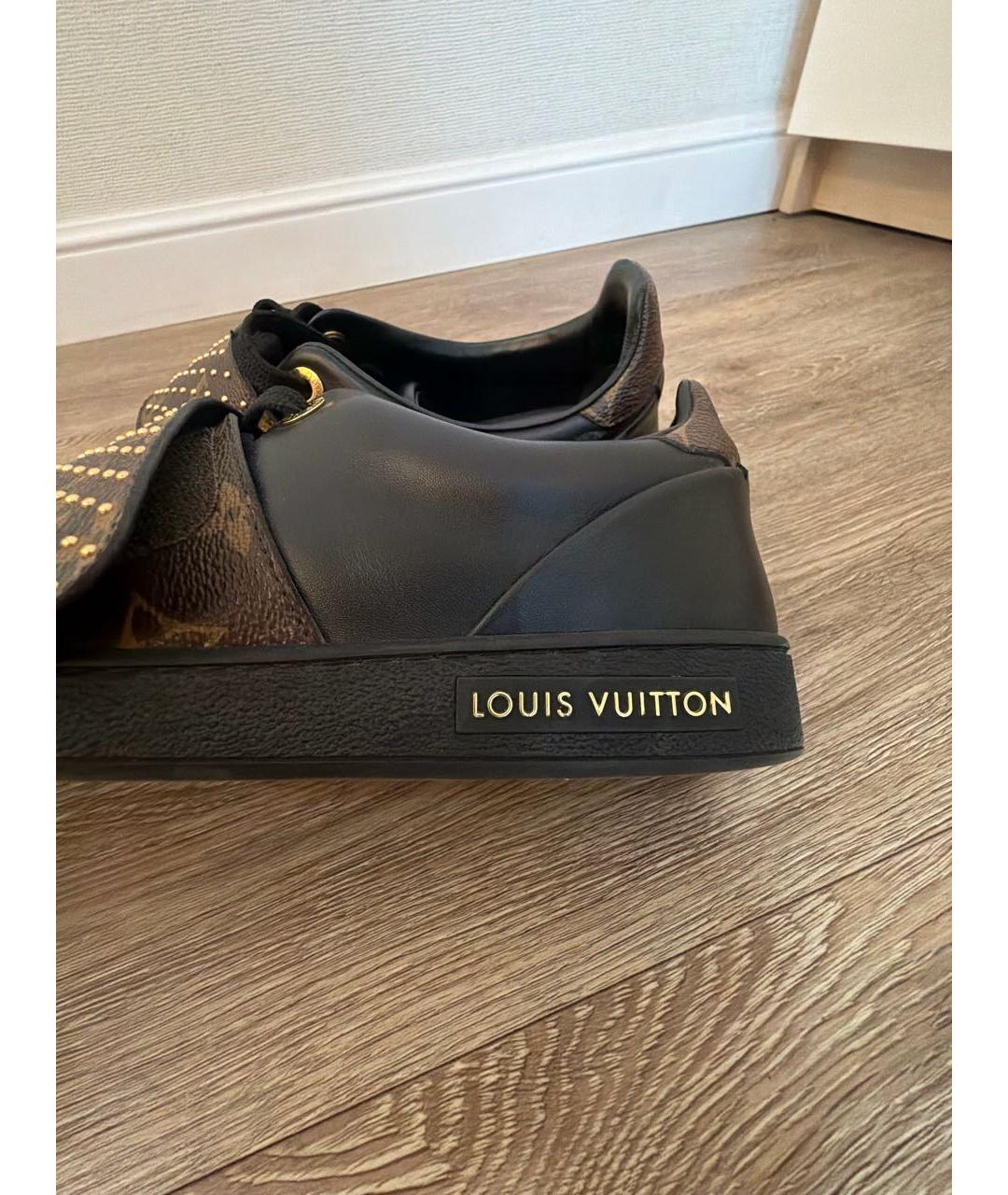 LOUIS VUITTON Черные кожаные кеды, фото 7