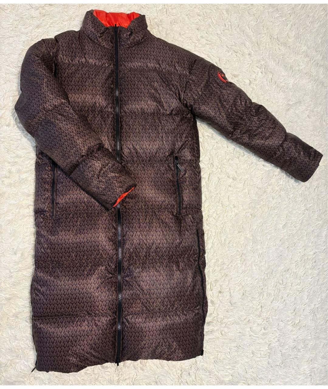 MICHAEL KORS Коричневый полиэстеровый пуховик, фото 2