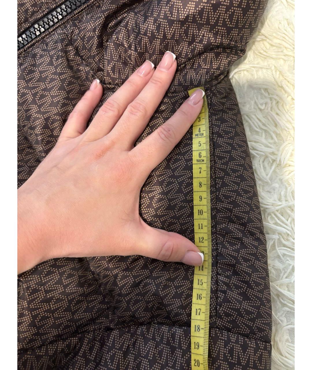 MICHAEL KORS Коричневый полиэстеровый пуховик, фото 6