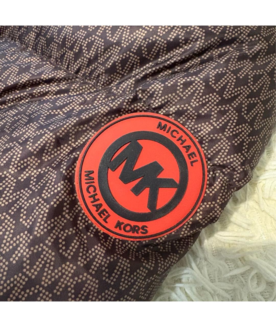 MICHAEL KORS Коричневый полиэстеровый пуховик, фото 4