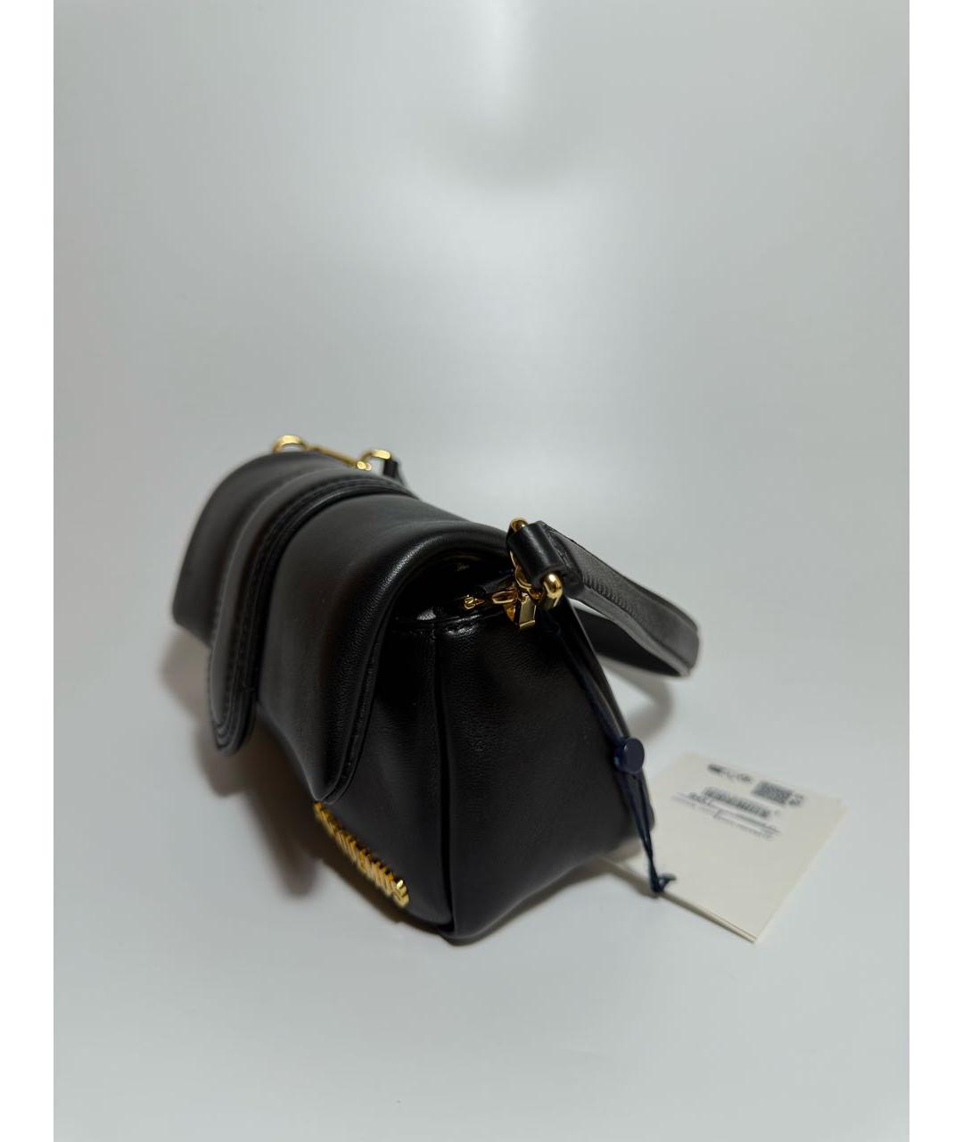 JACQUEMUS Черная кожаная сумка через плечо, фото 2