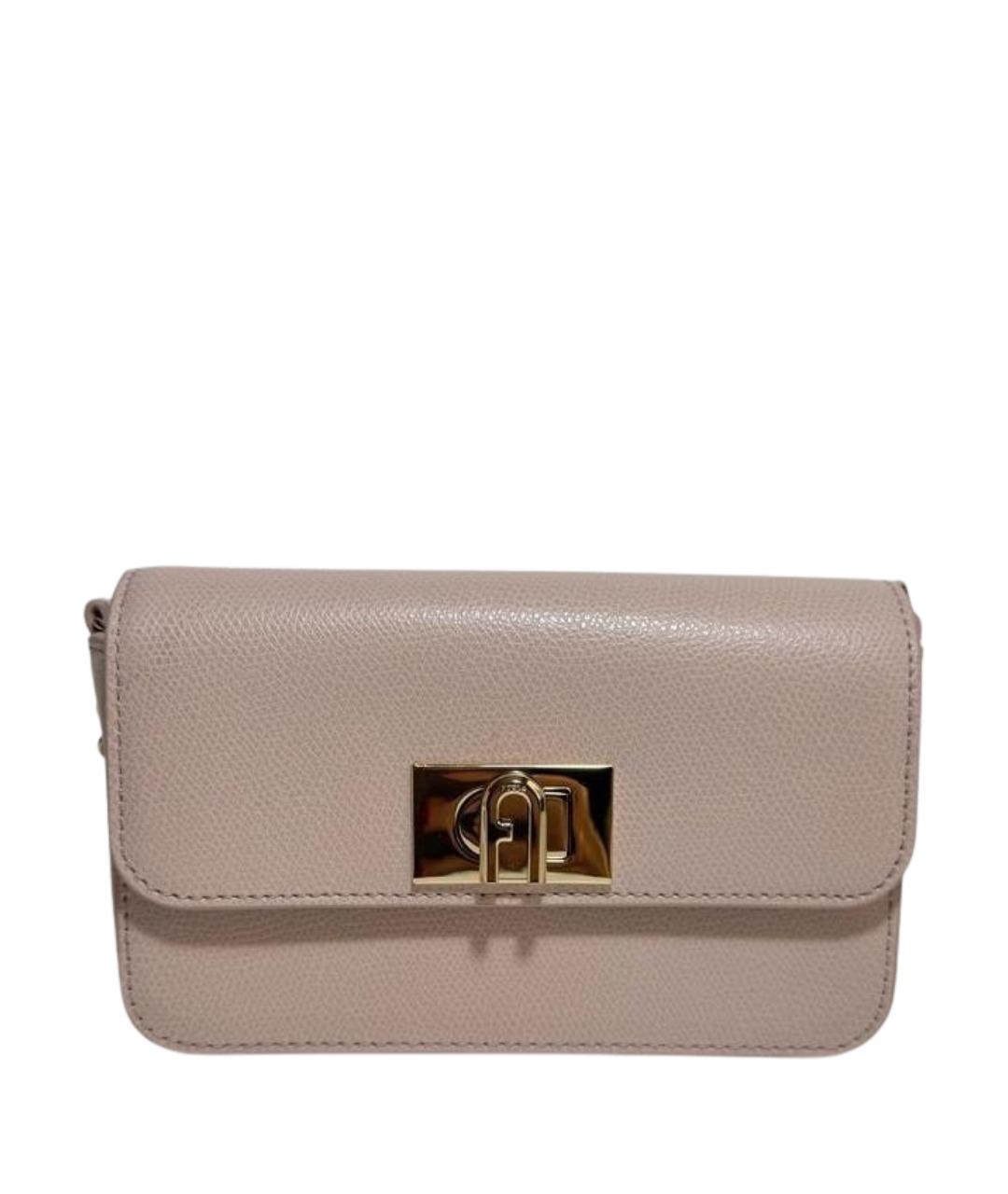 FURLA Розовая кожаная сумка через плечо, фото 1