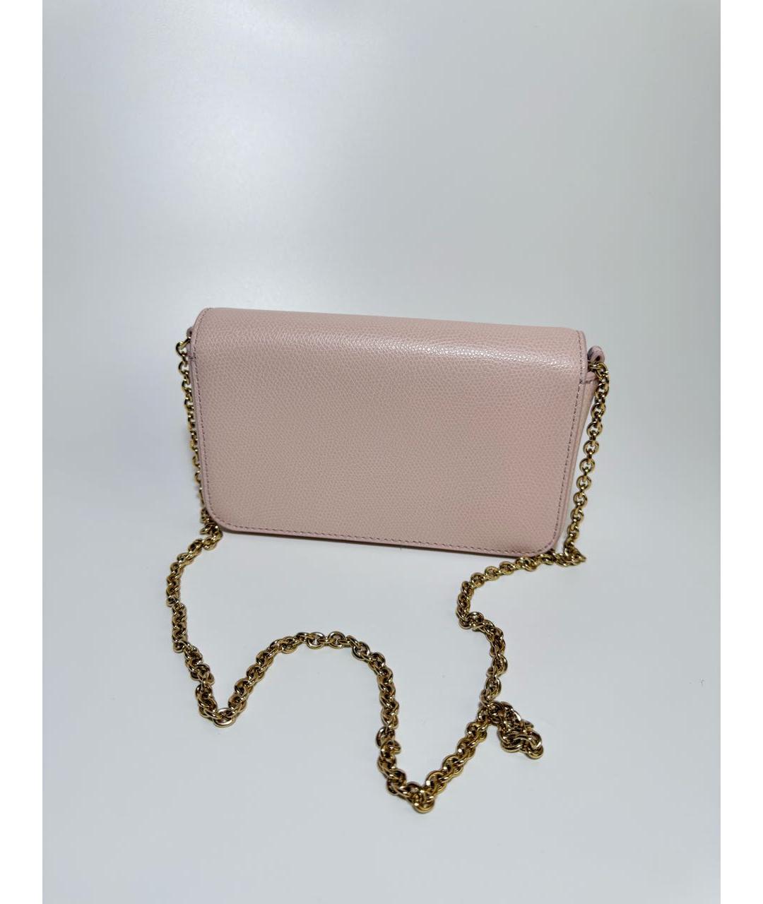 FURLA Розовая кожаная сумка через плечо, фото 3