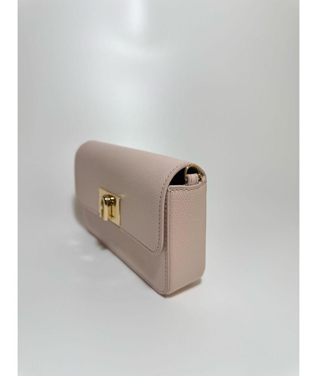 FURLA Розовая кожаная сумка через плечо, фото 2