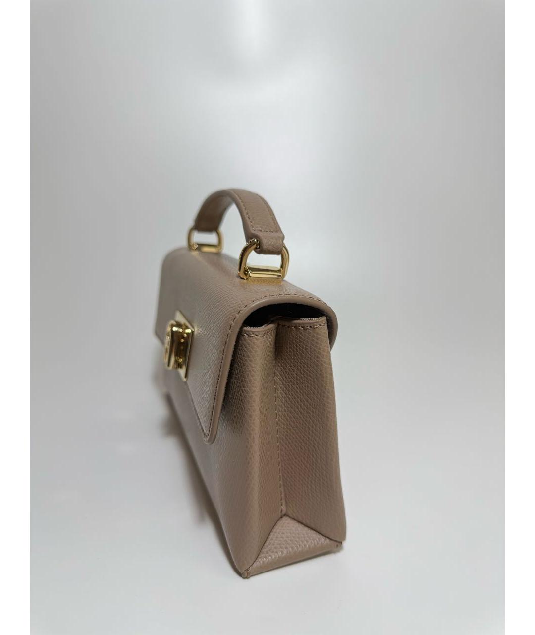 FURLA Бежевая кожаная сумка через плечо, фото 2