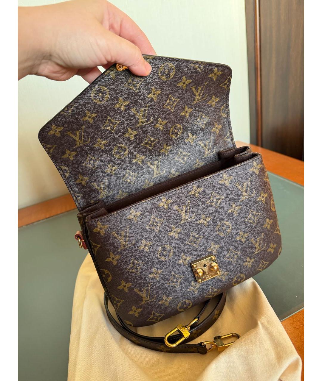 LOUIS VUITTON Коричневая сумка через плечо, фото 8