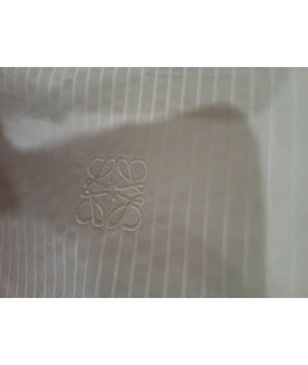 LOEWE Белая хлопковая блузы, фото 4