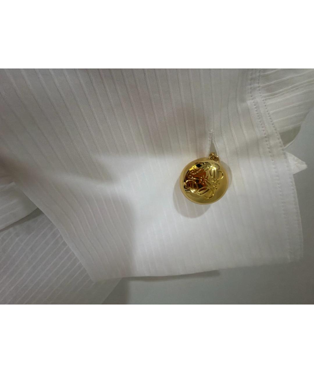 LOEWE Белая хлопковая блузы, фото 5