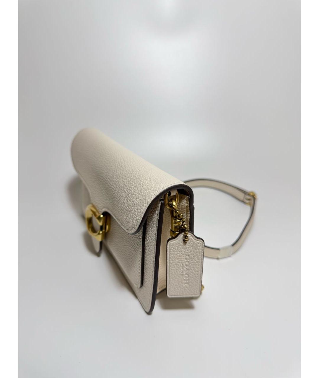 COACH Белая кожаная сумка через плечо, фото 2