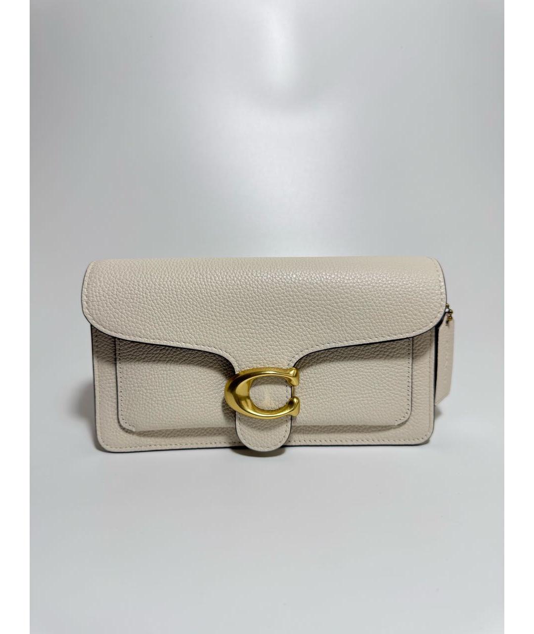 COACH Белая кожаная сумка через плечо, фото 7