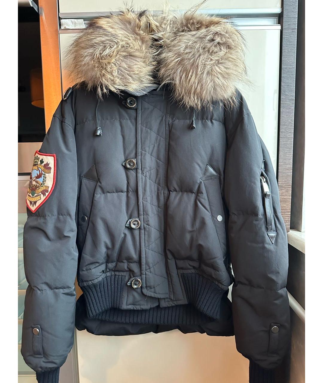 DSQUARED2 Черный хлопковый пуховик, фото 9