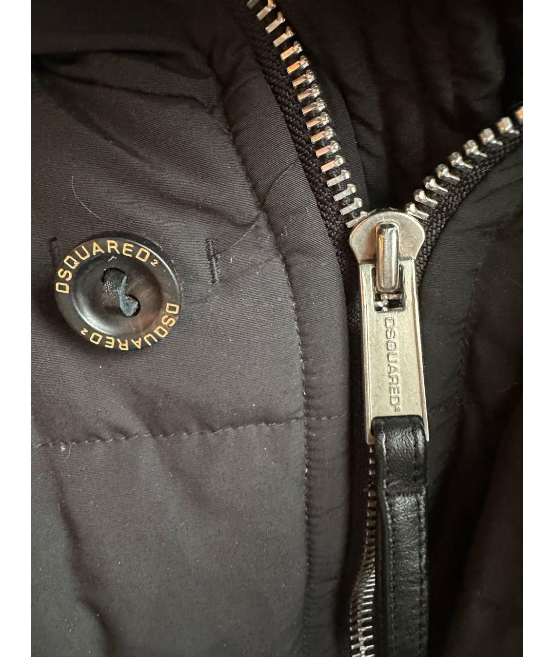 DSQUARED2 Черный хлопковый пуховик, фото 4
