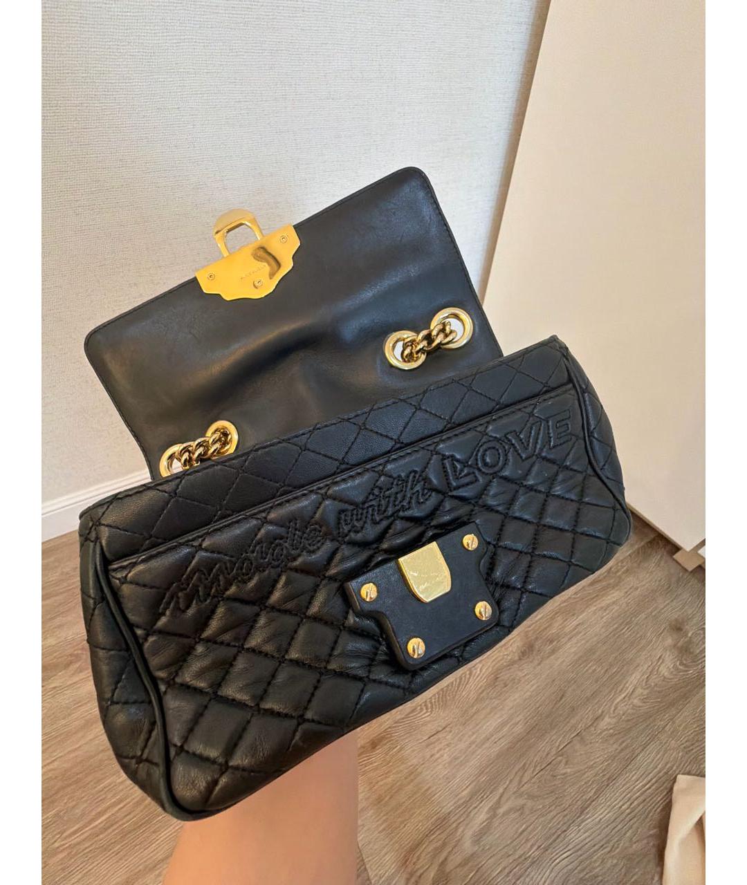 DOLCE&GABBANA Черная кожаная сумка через плечо, фото 7
