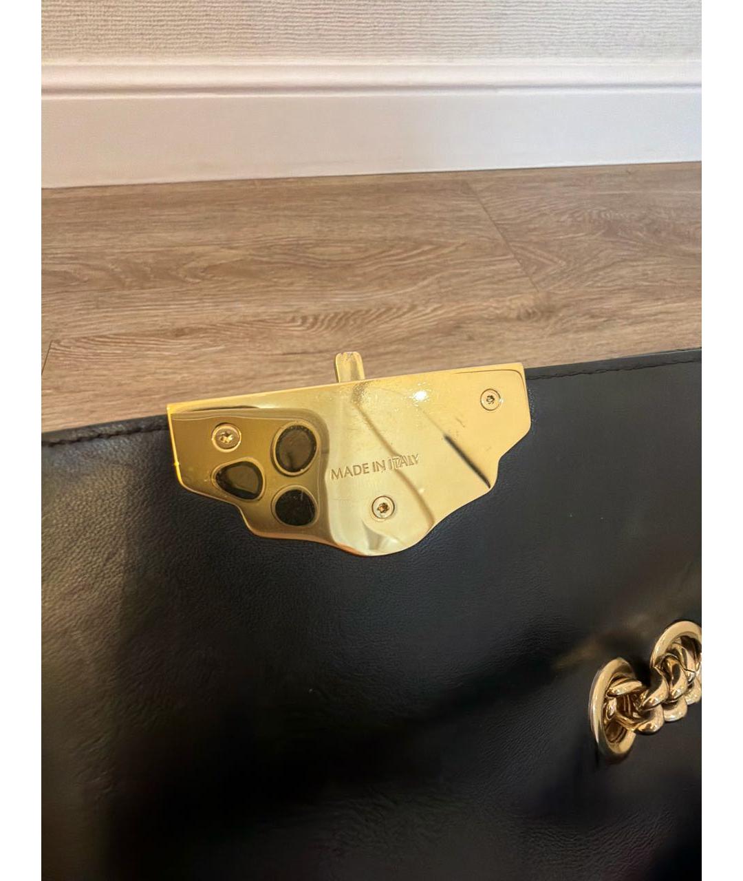 DOLCE&GABBANA Черная кожаная сумка через плечо, фото 5