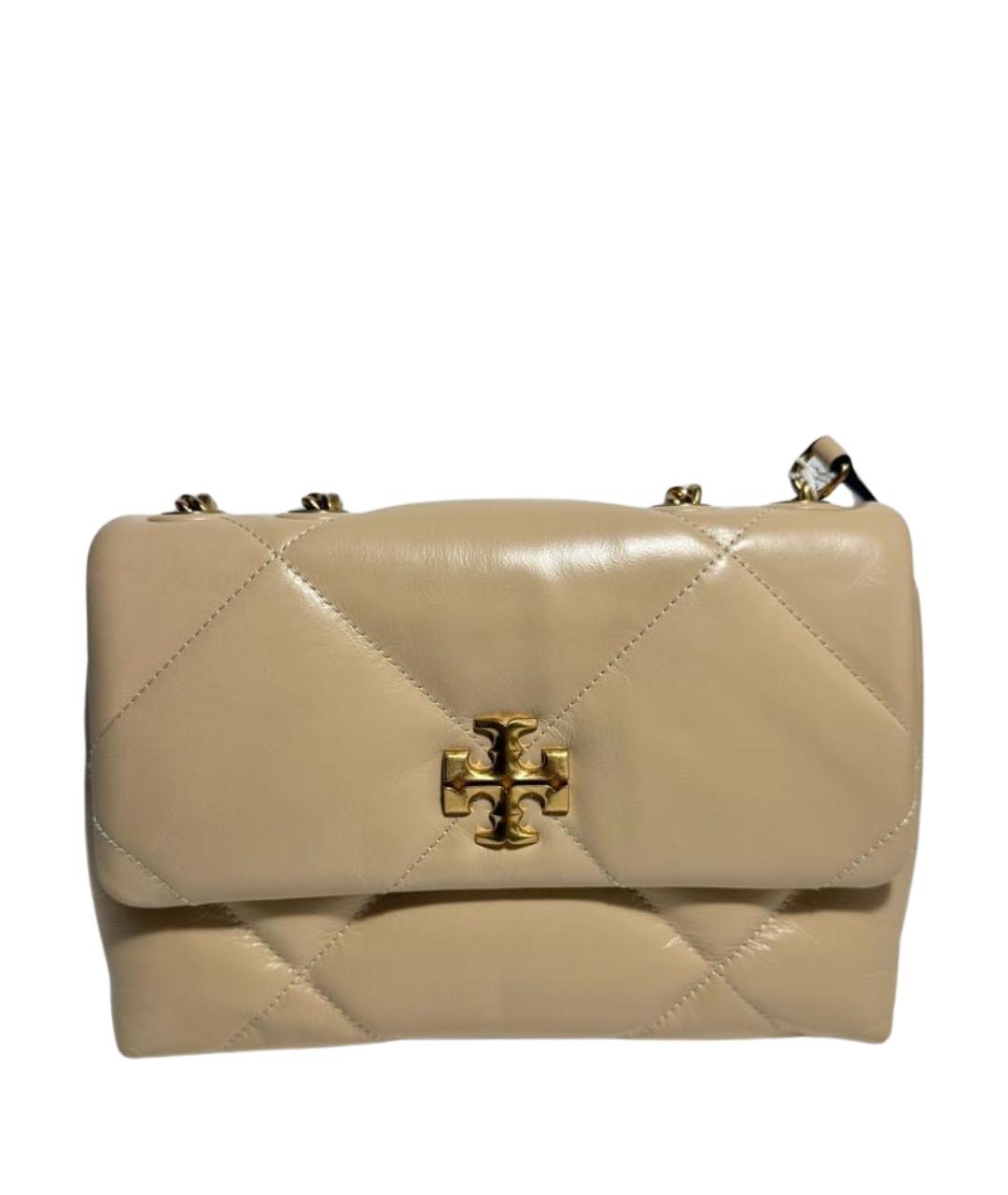 TORY BURCH Бежевая кожаная сумка через плечо, фото 1