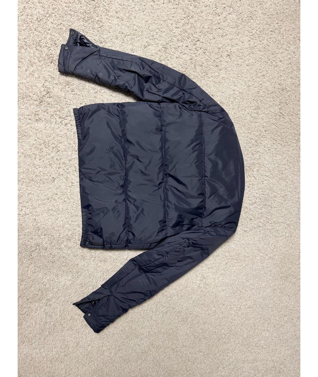 PRADA Темно-синий полиэстеровый пуховик, фото 2