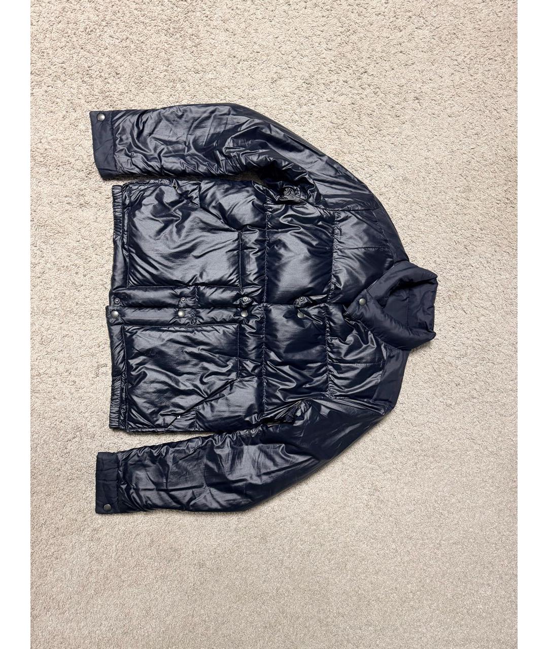 PRADA Темно-синий полиэстеровый пуховик, фото 5