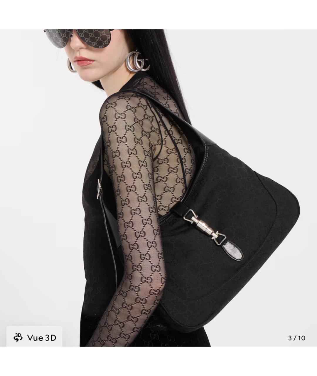 GUCCI Черная сумка тоут, фото 3