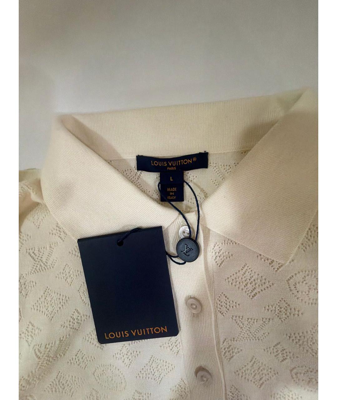 LOUIS VUITTON Бежевый шерстяной джемпер / свитер, фото 4
