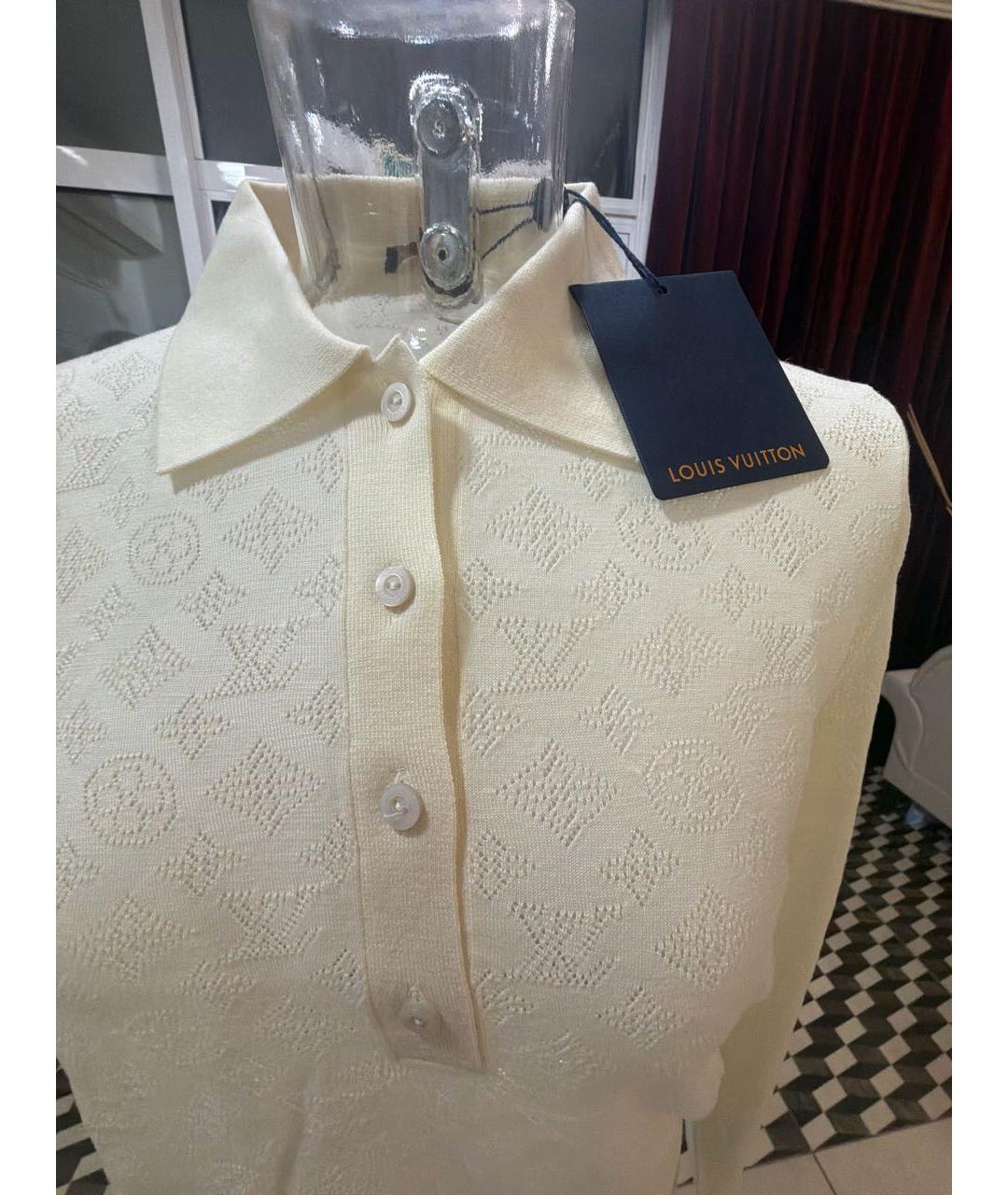 LOUIS VUITTON Бежевый шерстяной джемпер / свитер, фото 3