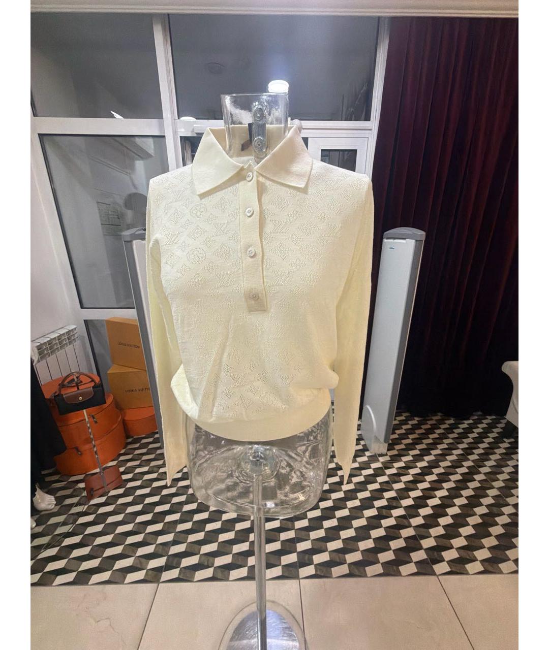 LOUIS VUITTON Бежевый шерстяной джемпер / свитер, фото 7