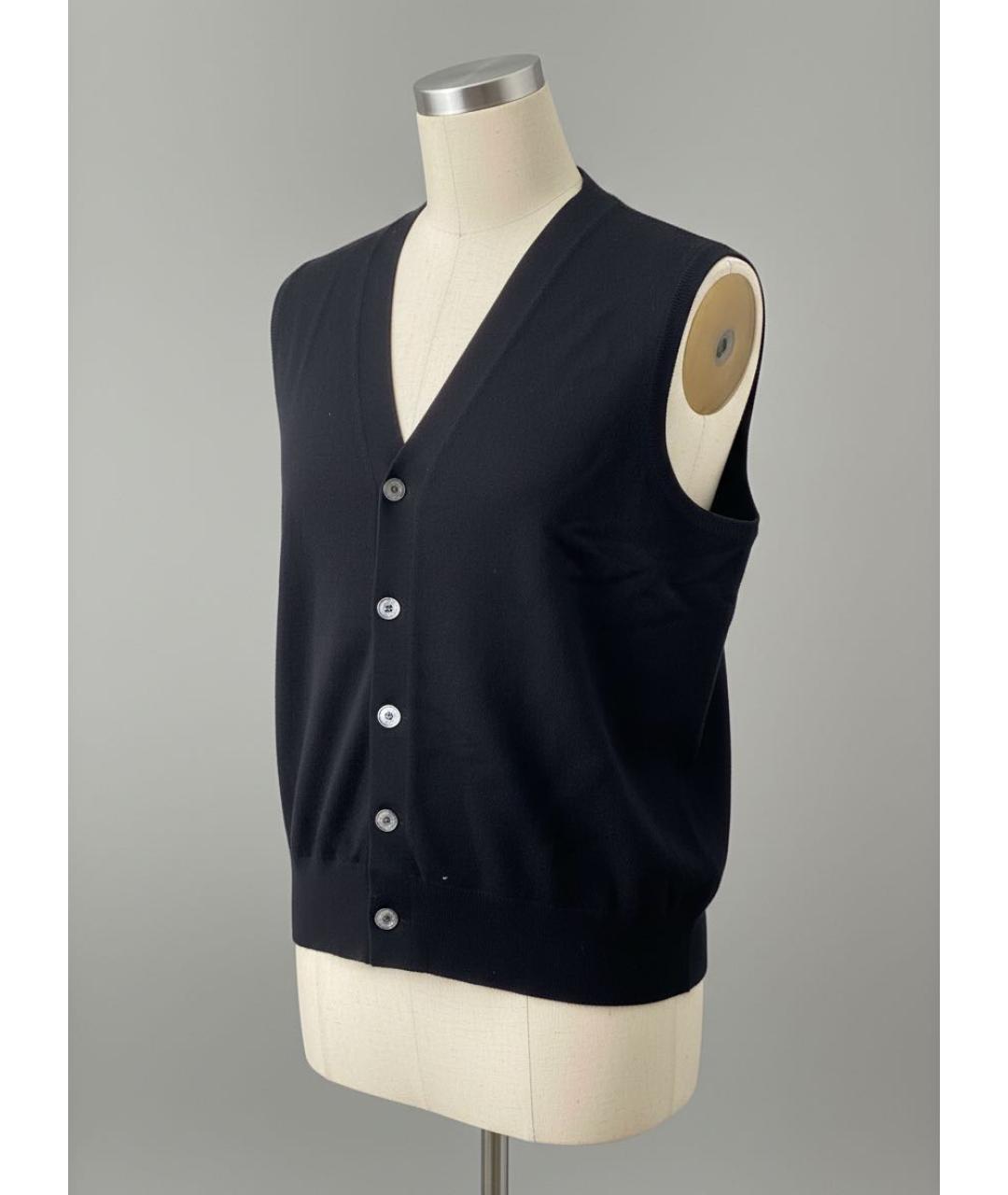 FERU Черная кашемировая жилетка, фото 6