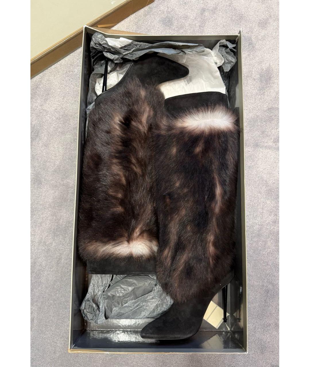 TOM FORD Черные кожаные сапоги, фото 5