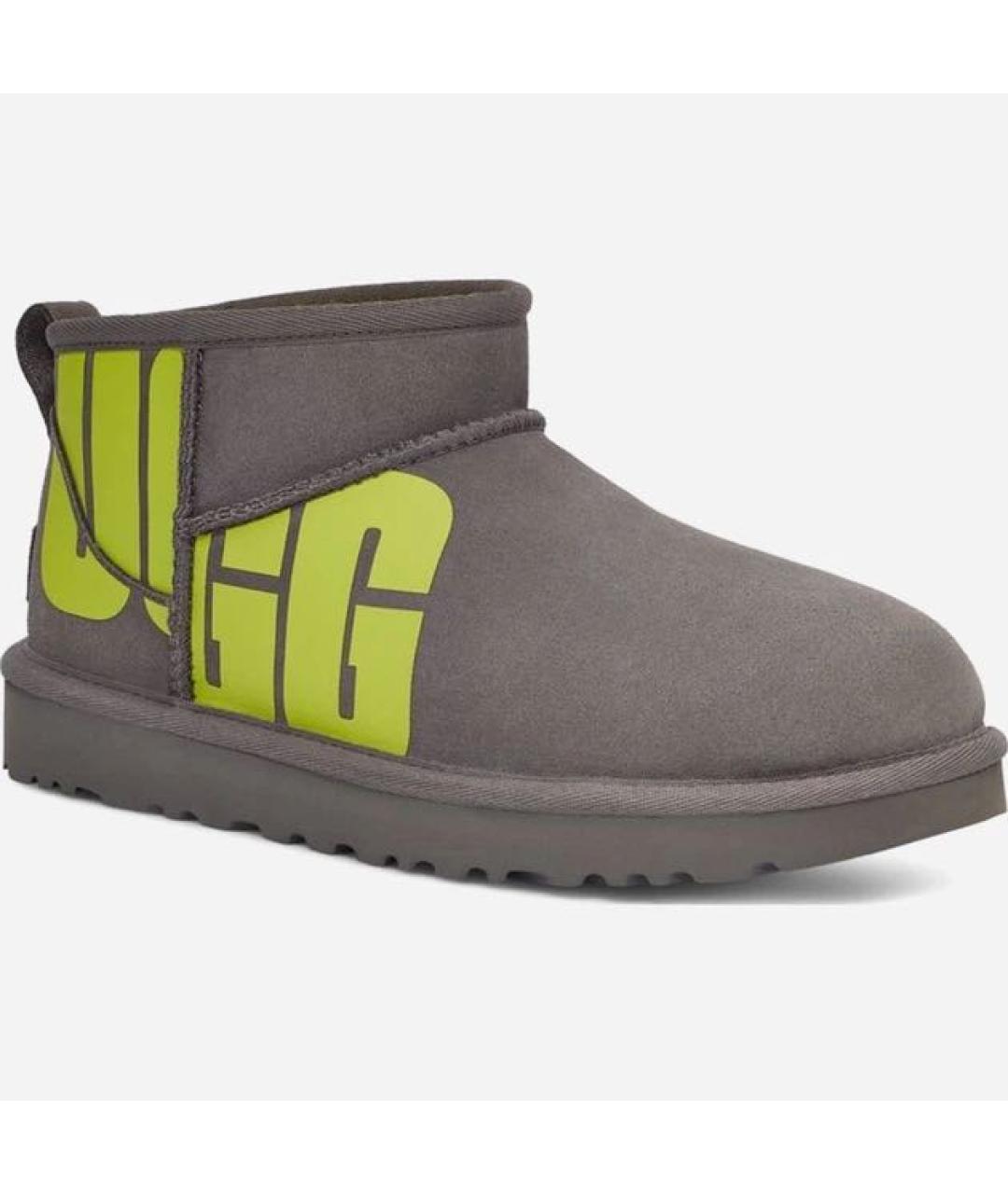UGG AUSTRALIA Серые замшевые полусапоги, фото 2