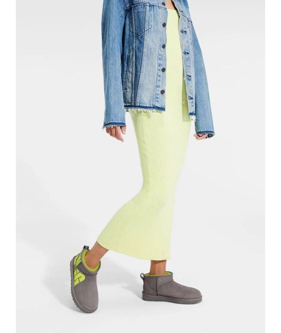 UGG AUSTRALIA Серые замшевые полусапоги, фото 5