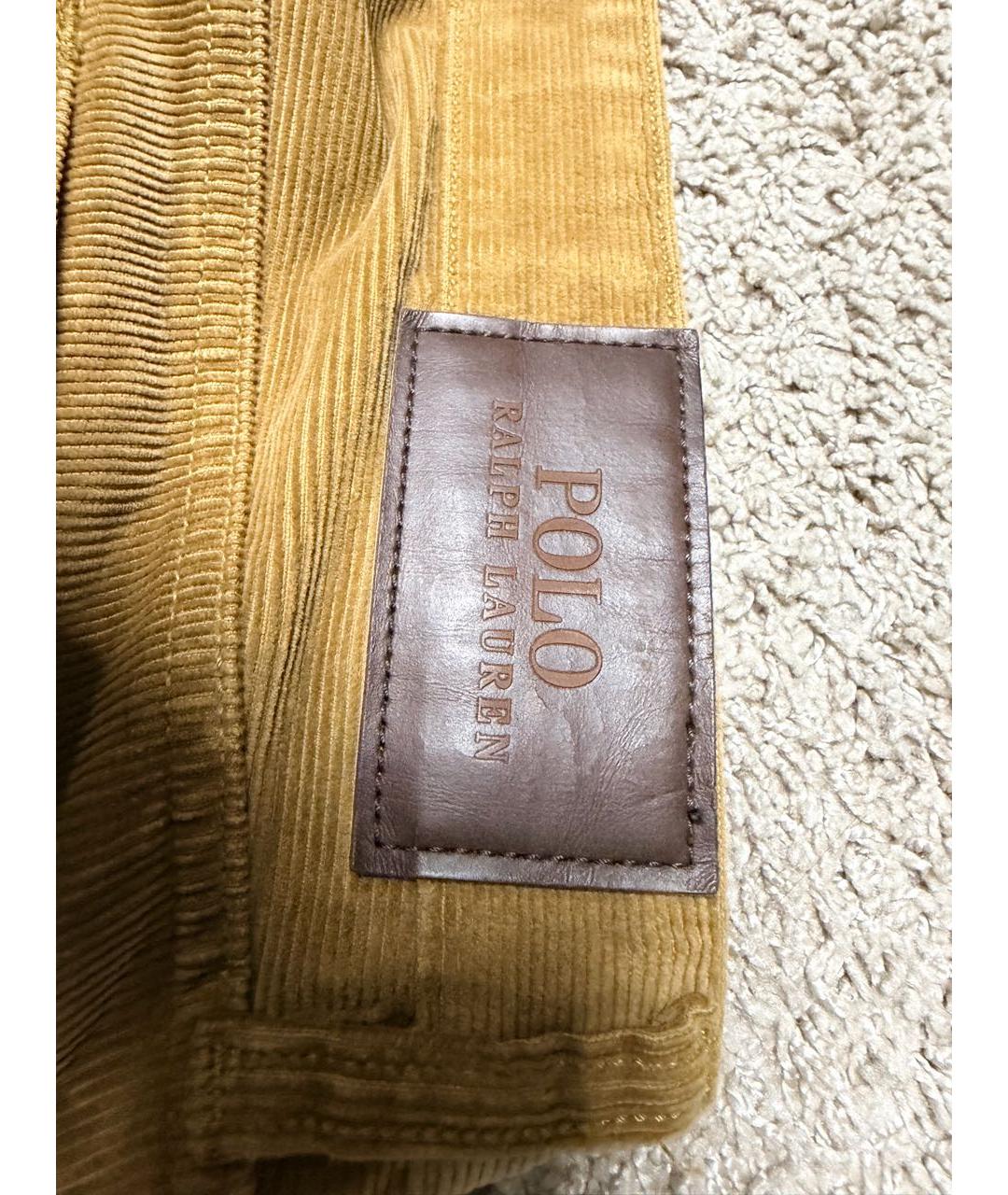 POLO RALPH LAUREN Горчичные повседневные брюки, фото 4