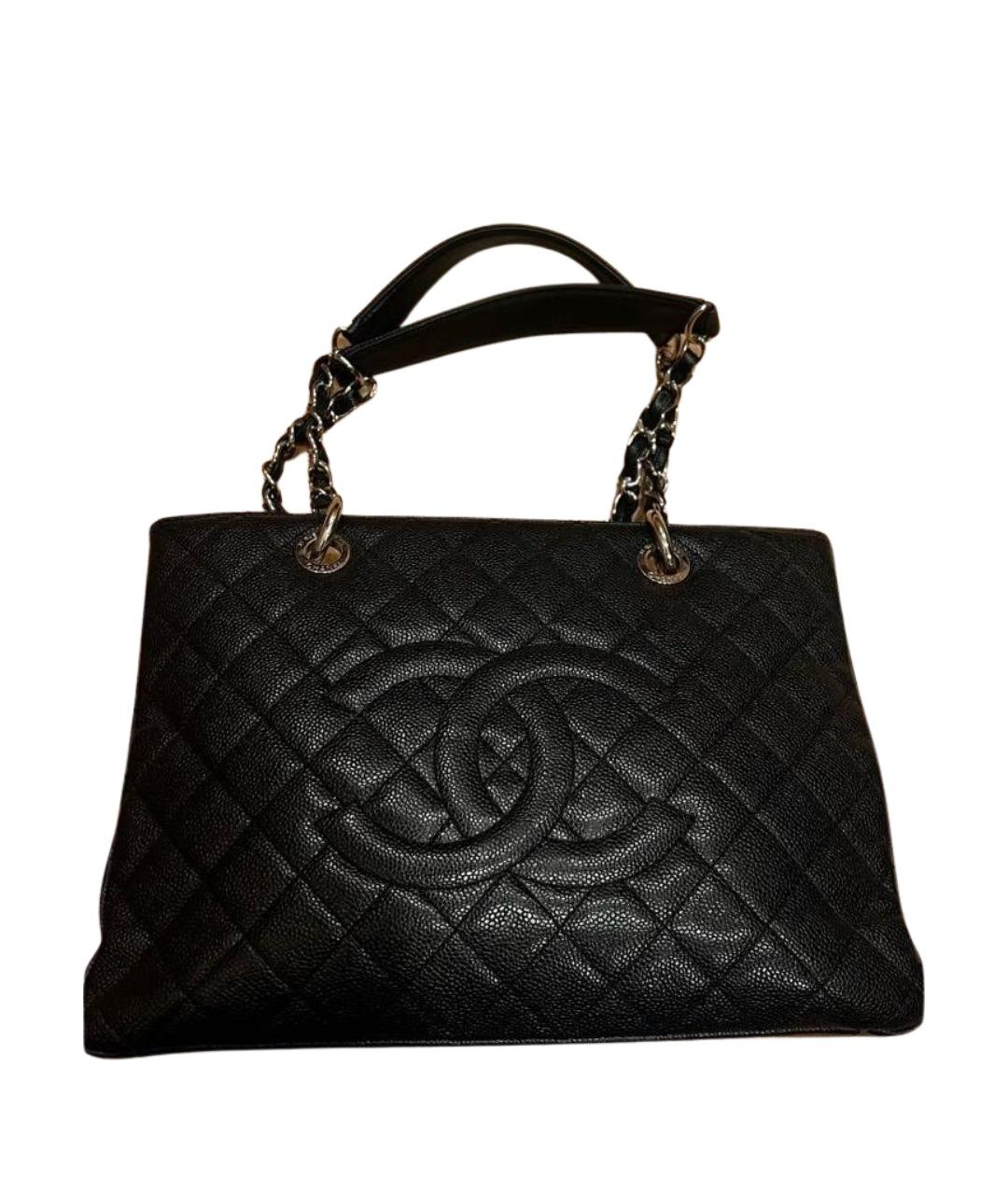 CHANEL Черная кожаная сумка тоут, фото 1