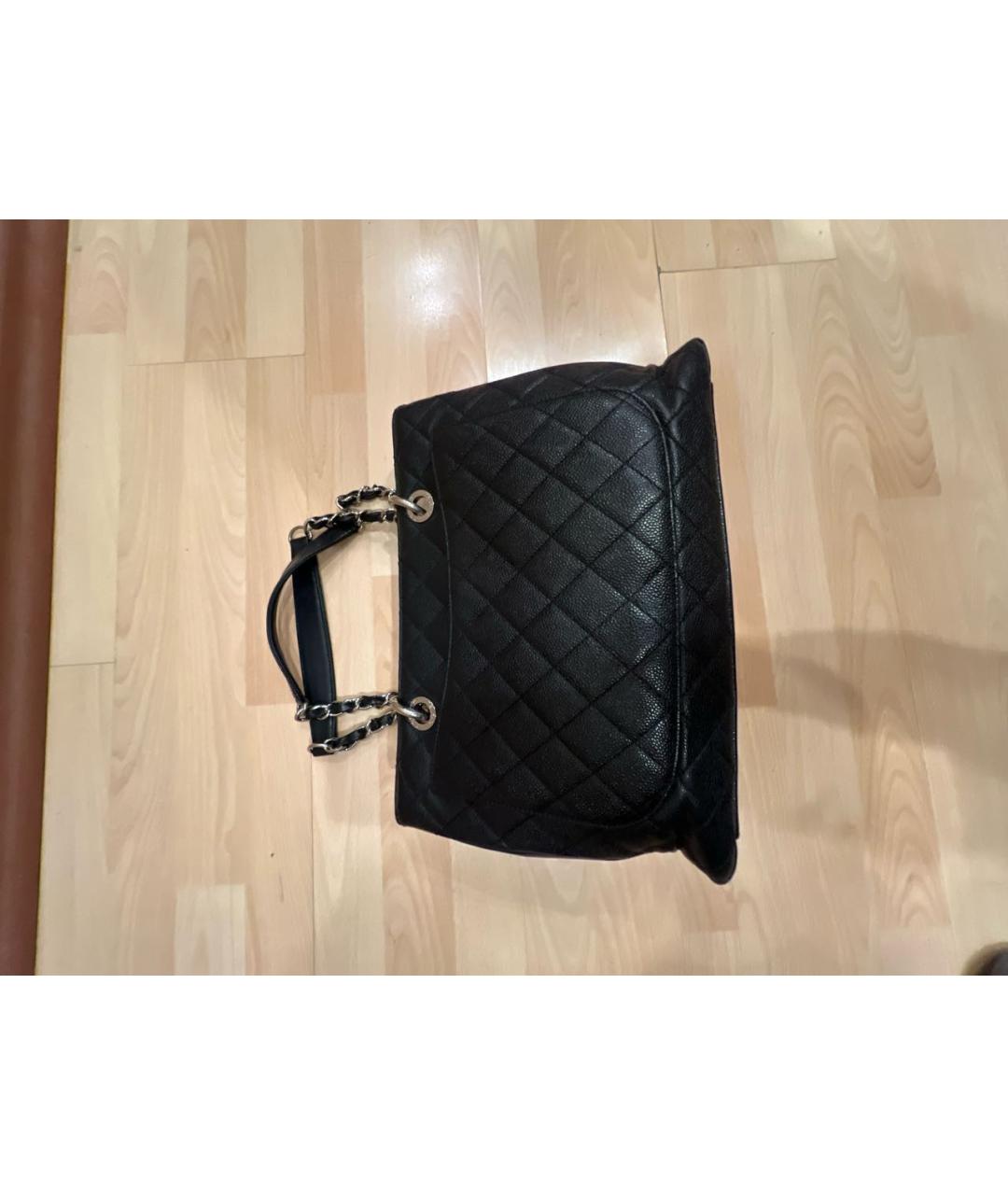 CHANEL Черная кожаная сумка тоут, фото 3