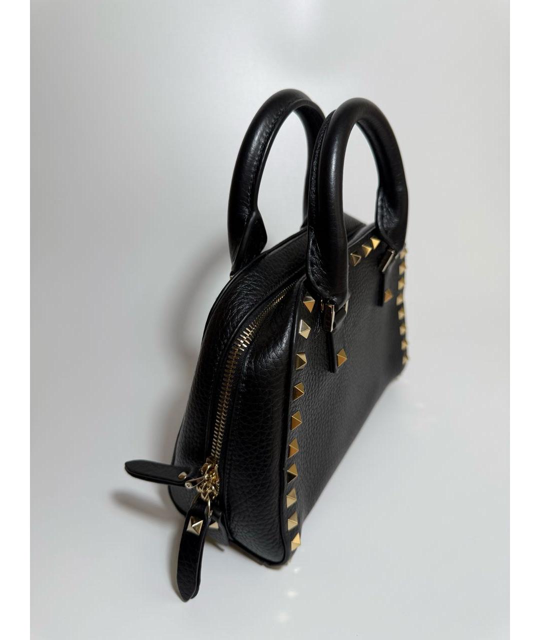 VALENTINO Черная кожаная сумка через плечо, фото 2
