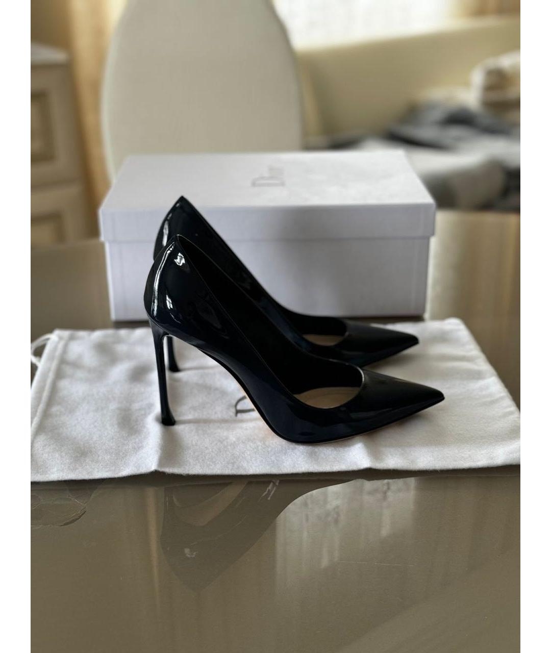 CHRISTIAN DIOR Черные туфли из лакированной кожи, фото 2