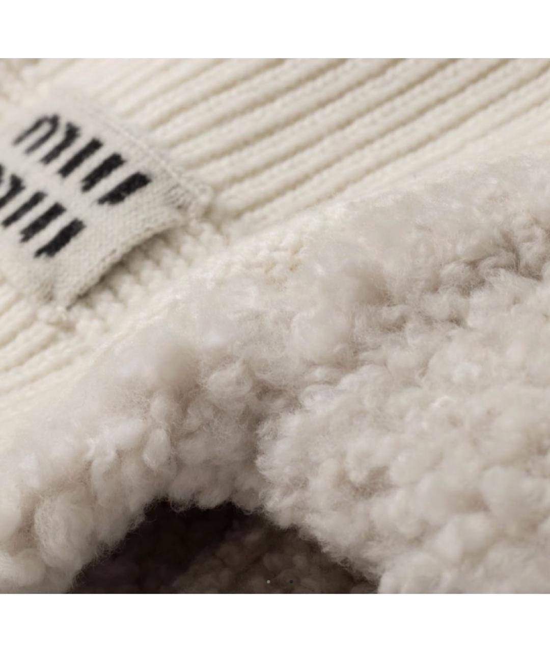 MIU MIU Белая шапка, фото 2