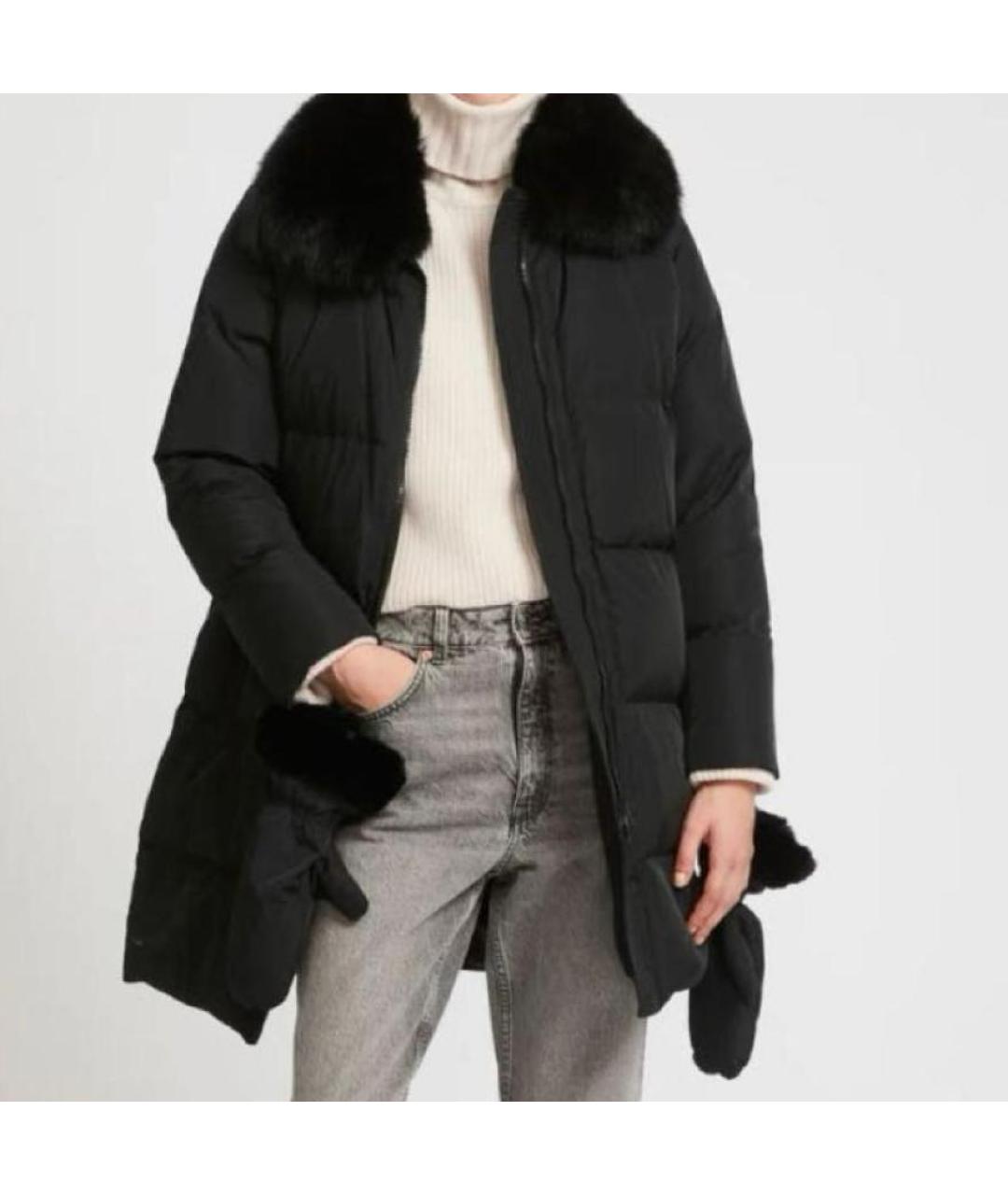 YVES SALOMON Черный пуховик, фото 4