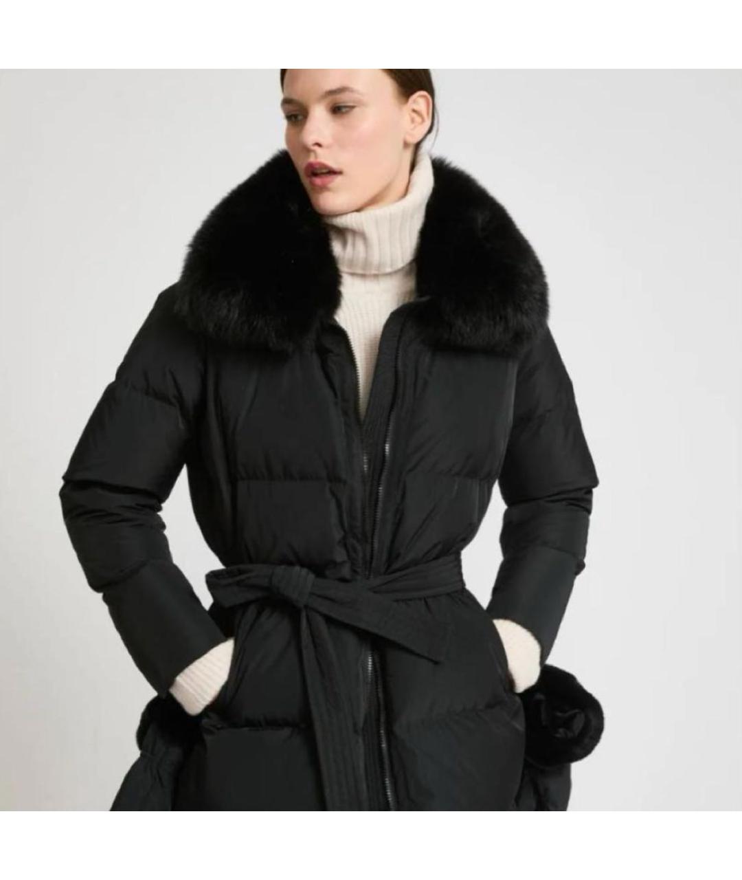 YVES SALOMON Черный пуховик, фото 2