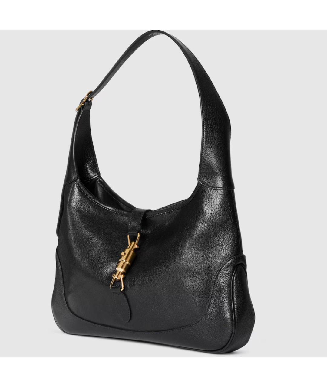 GUCCI Черная кожаная сумка тоут, фото 2