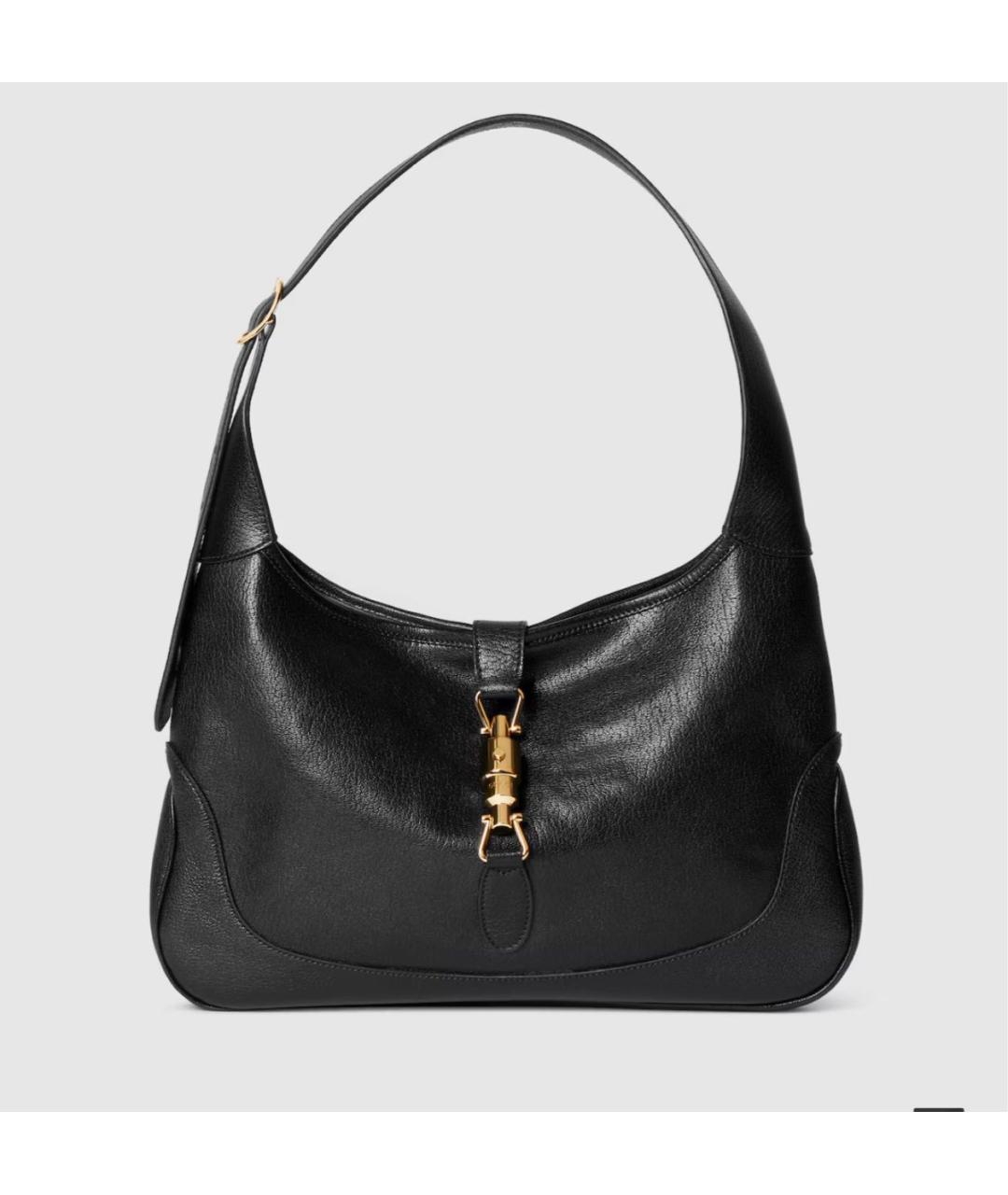 GUCCI Черная кожаная сумка тоут, фото 5