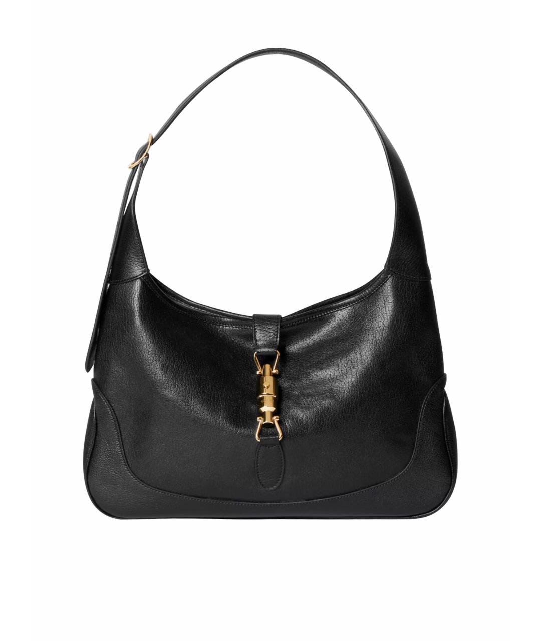 GUCCI Черная кожаная сумка тоут, фото 1